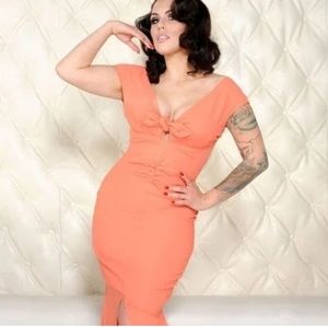 Dixiefried Niagara dress in Peach